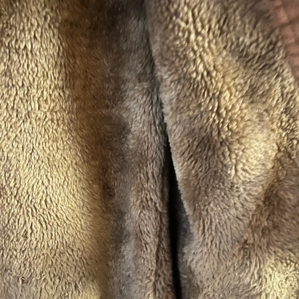 Men's Brown Corduroy Jacket with Faux Fur Lining Vintage brown
